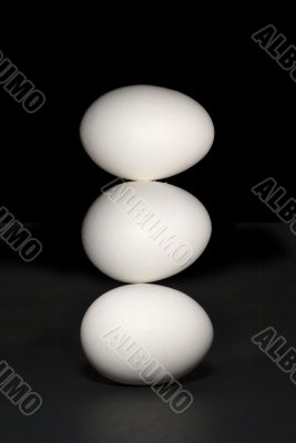 Three eggs, vertical