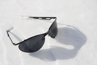 Sunglasses in the snow