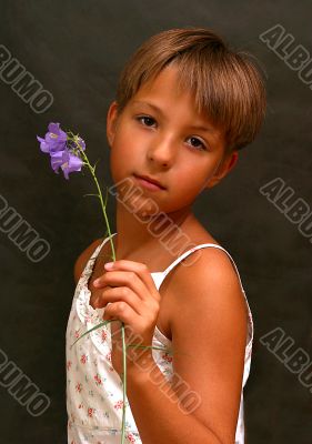 The girl with handbells