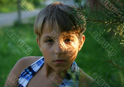 Portrait on a sunset