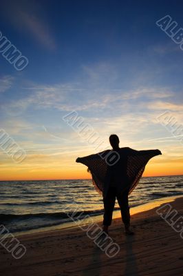 Woman at beach