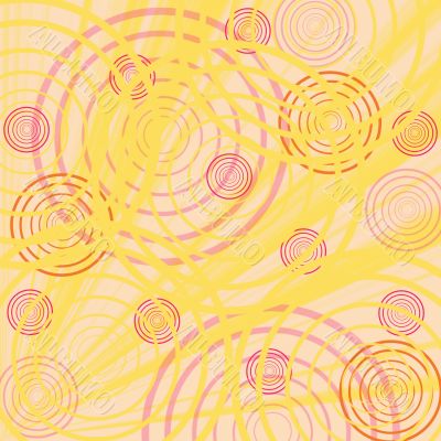 Yellow background with circles