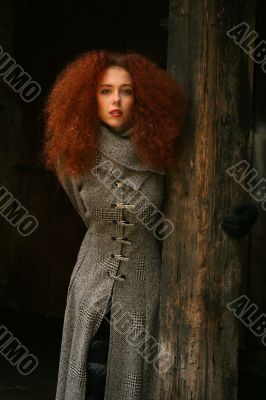 Portrait of the girl with red hair