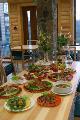 Interior of the georgian restaurant