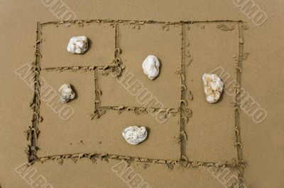 Drawing of the building on sea song