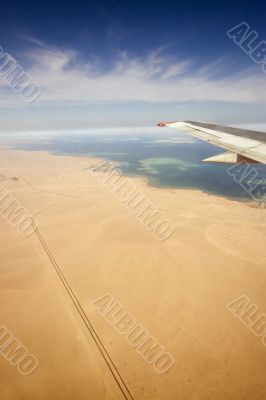 Desert, Egypt, river, sand, plane