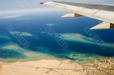 Desert, Egypt, river, sand, plane