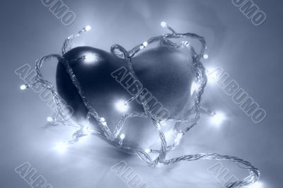 Heart in blue filter