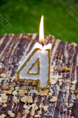 4th Birthday Candle