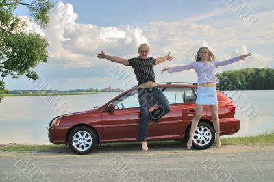 Journey to families on car