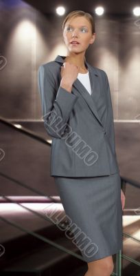 Young beautiful smiling business woman