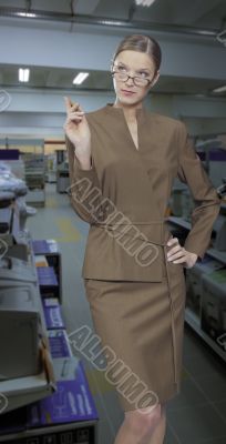 Young beautiful smiling business woman