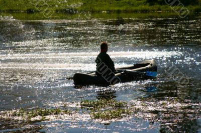 The man in a boat