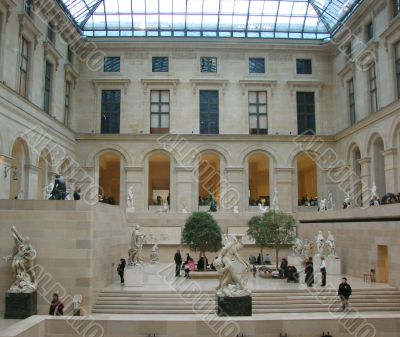 Interior of a museum the Louvre