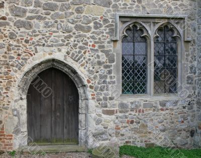 church door and window