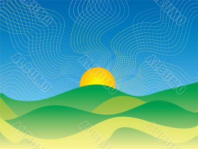 abstract country sunrise