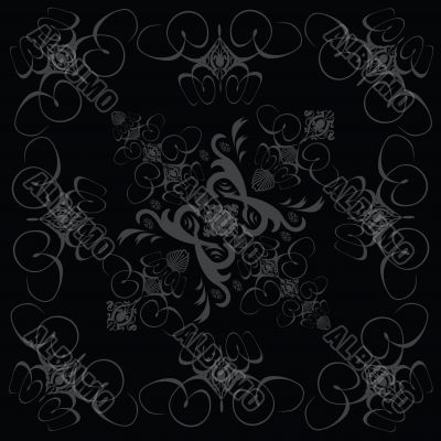 flower tile gothic 2 black