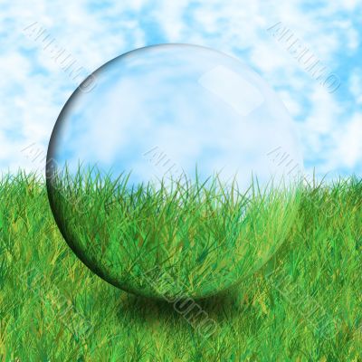 glass ball grass
