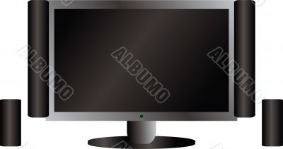 black lcd silver