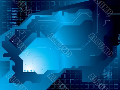 electric circuit blue