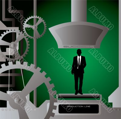 businessman production cut