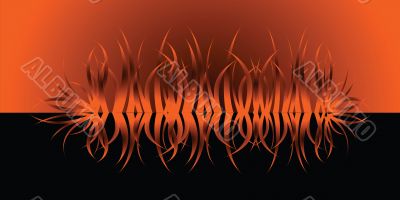 grass reflect orange