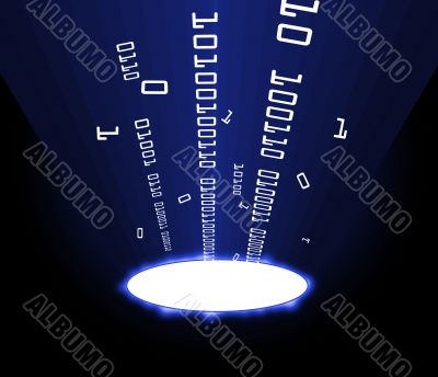 information portal blue