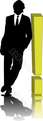 man lean exclamation