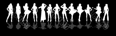 women silhouette blk