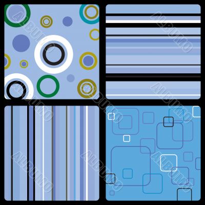 seventies wallpaper blue