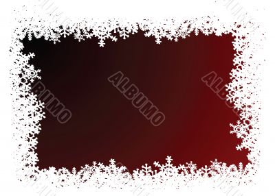 snowflake red background