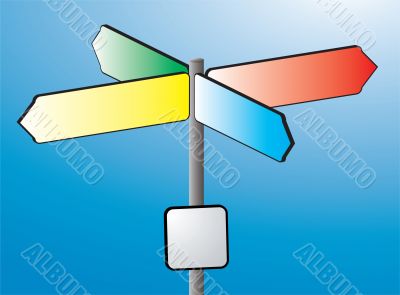 sign post cross colour