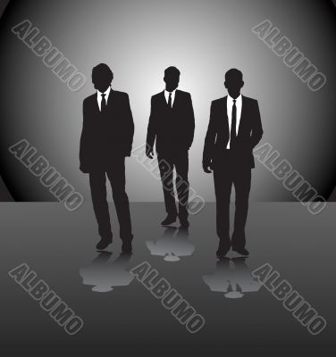 three business men