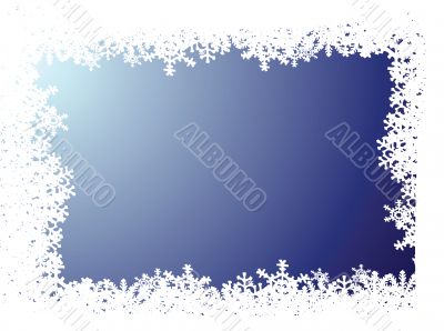 snowflake blue background