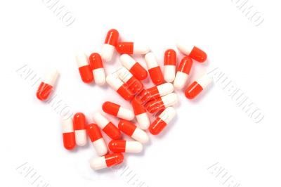 Red and white pills