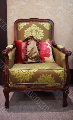 Old-fashioned wooden chair - home interiors