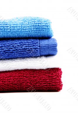 Colorful fluffy towels