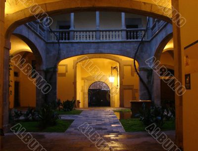 Night court yard. Barcelona