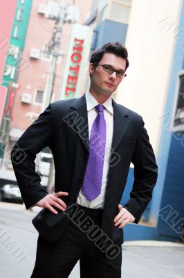 Businessman in the city