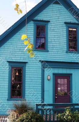 Colorful blue architecture