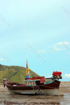 Boat on sand