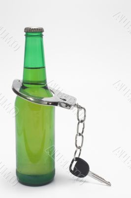 Beer, Keys and Handcuffs - Drunk Driving Concept