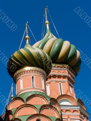 Vasily Blazhennogo`s cathedral, domes
