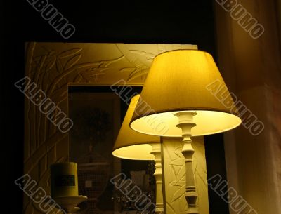 Interior with a desk lamp