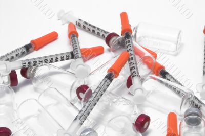 medicine vial and syringe