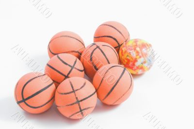 basketball style bouncy balls
