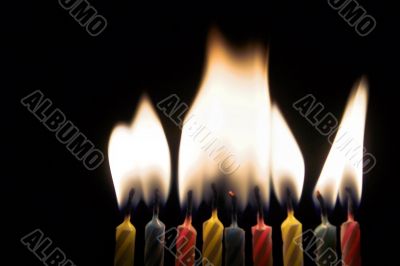 colorful birthday candles
