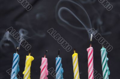 colorful birthday candles