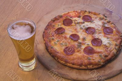 pizza and beer