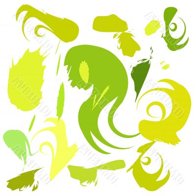 Abstract painted shapes